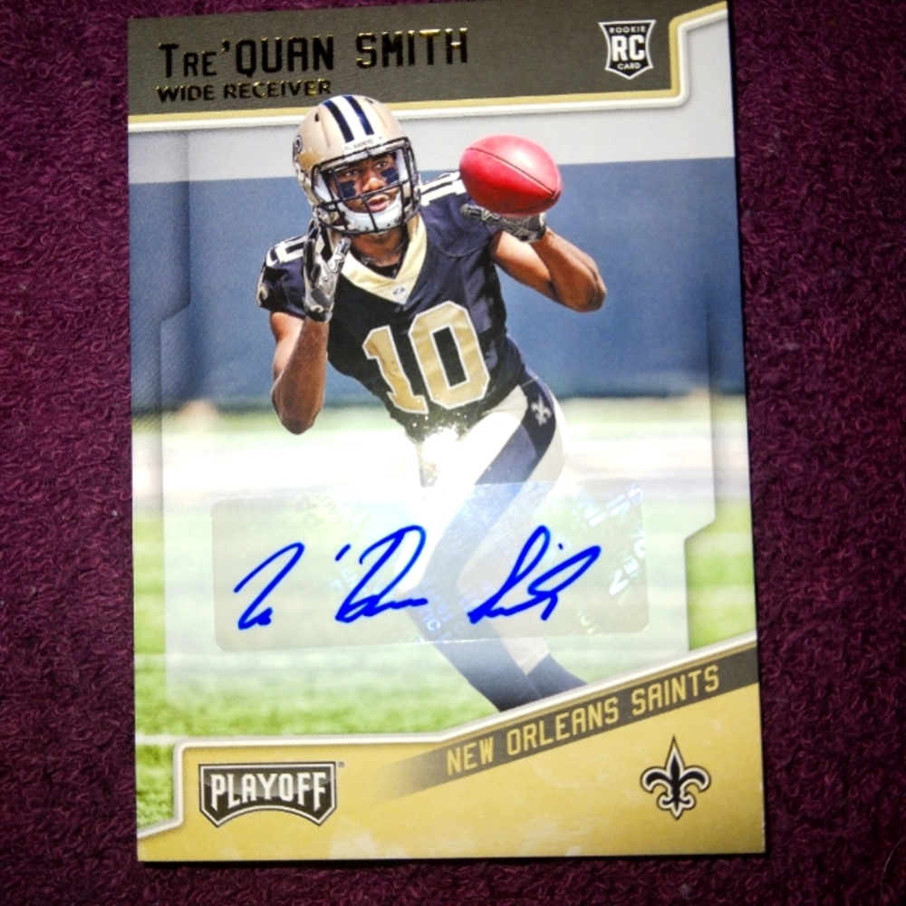 2018 PANINI-PLAYOFF FOOTBALL TRE' QUAN SMITH ROOKIE CARD/AUTOGRAPH